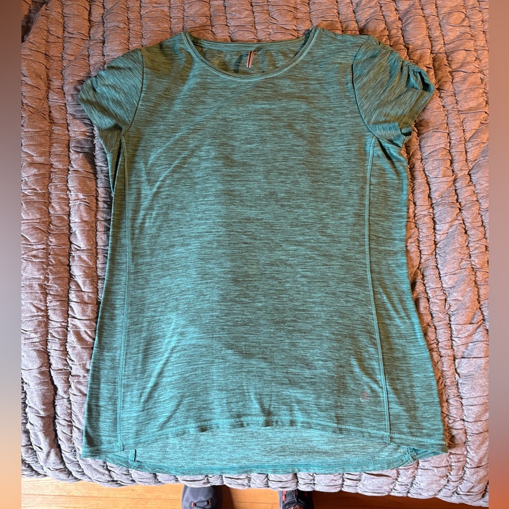 Royal Robbins Teal Green Short-Sleeve Crew Tee